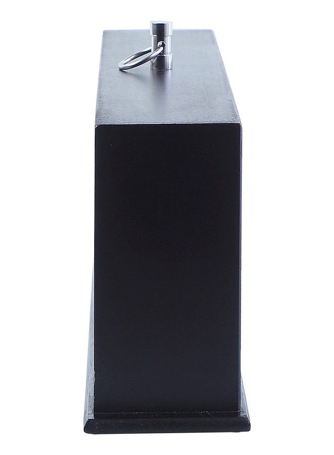 TrenDec 4-Time Zone World Clock | Black Wooden Analog Desk Clock for Home & Office. - Image 5